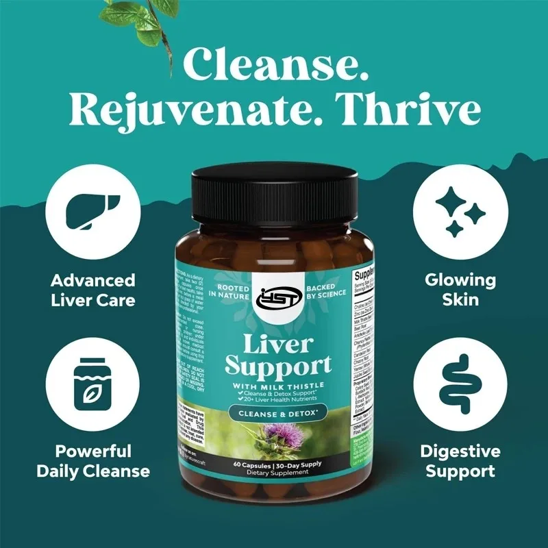 Liver Cleansing and Detoxification and Repair Formula - Containing Milk Thistle Dandelion Root and Artichoke Extract