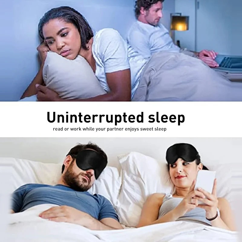 غطاء العين الطبيعي 100% الحرير الخالص النوم قناع عين غطاء الظل لينة الغمامة المحمولة السفر إيباتش السفر الاسترخاء الراحة #6