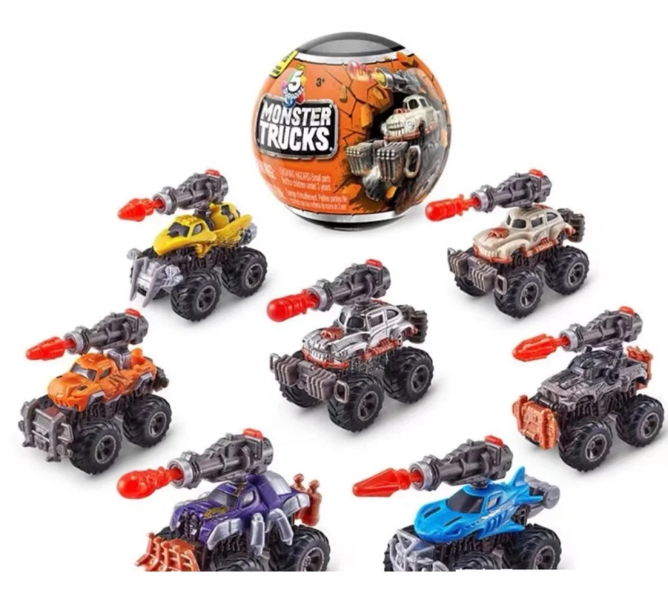 5 Surprise Ball Monster Trucks Children Toy Dinosaur Ball Building blocks for armored vehicles Cannonball car  Children's gifs