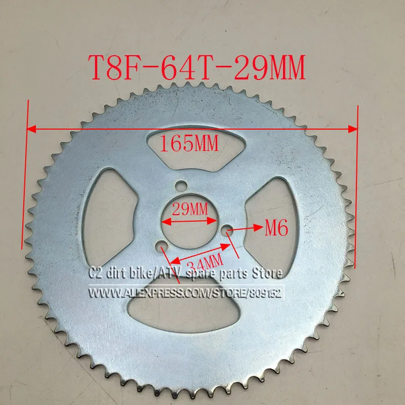 35T 38T 44T 54T 64T 74T T8F 35MM Rear Sprocket Mini Moto ATV Quad Dirt Pit Pocket Bike Cross 47cc 49cc Parts