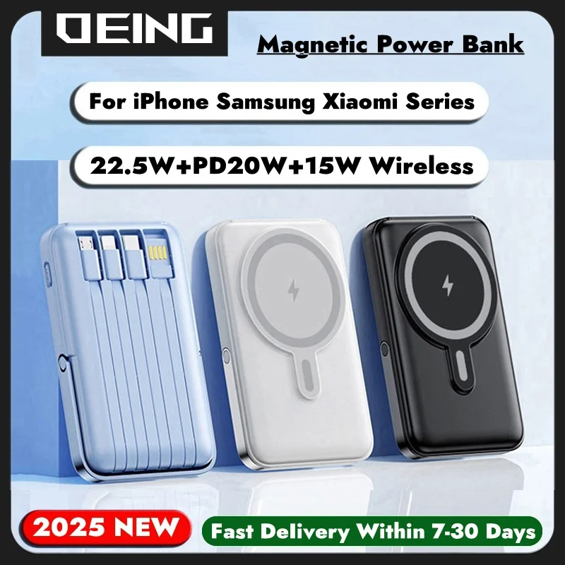 

Powerbank For Magsafe Magnetic Wireless Power Bank 10000mAh 22.5W Phone Fast Charger for iPhone 16 15 14 13 12 11 Xiaomi Samsung