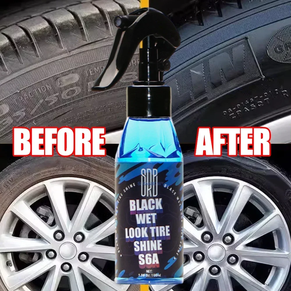 Car Tire Coating Agent Rubber Tyre Cleaning Retreading Dressing Spray Anti Cracking Long-lasting Protection Wax Tire Repair Tool