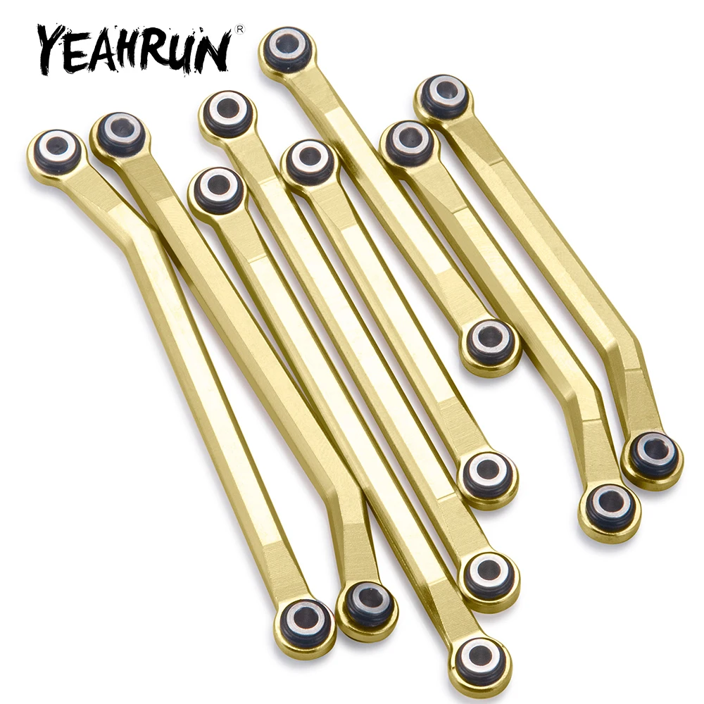 

YEAHRUN 8Pcs TRX4M Brass Linkage Link Rod Kit Heightened Counterweight for TRX-4M Bronco Defender 1/18 RC Crawler Car Model Part