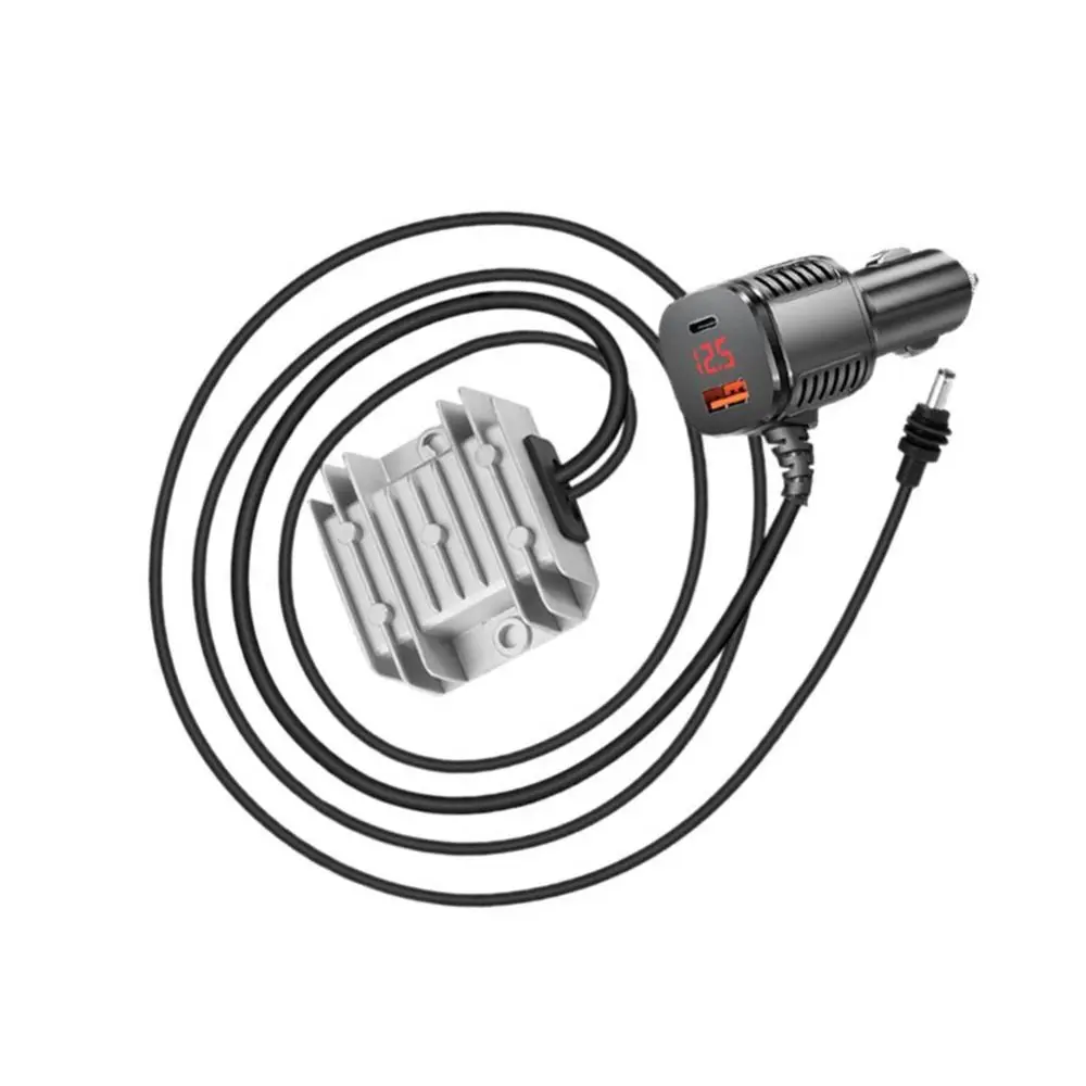 12V/24V to 30V DC Power Converter 3.5A Max DC 9-28V Input Car Power Adapter Finned Housing Digital Display Power Converter