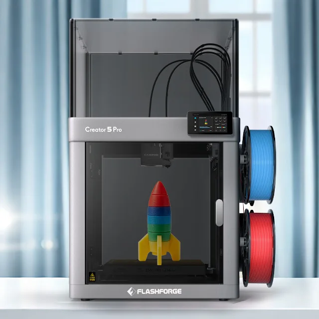 

2026 New Flashforge Creator 5 Pro 4-nozzle 3D Printer with a Printing Size of 256*256*256mm Active Chomber Heotina