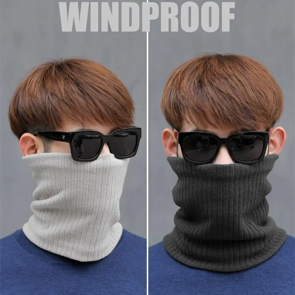 

NEW Outdoor Thicken Warm Fleece Neck Warmer Cycling Bufanda Ski Neck Scarves Collar Knitted Men Scarf Climbing Scarves B5E1