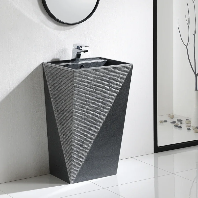 

Natural stone column basin bathroom floor-to-ceiling art washbasin balcony wash basin outdoor laundry pool