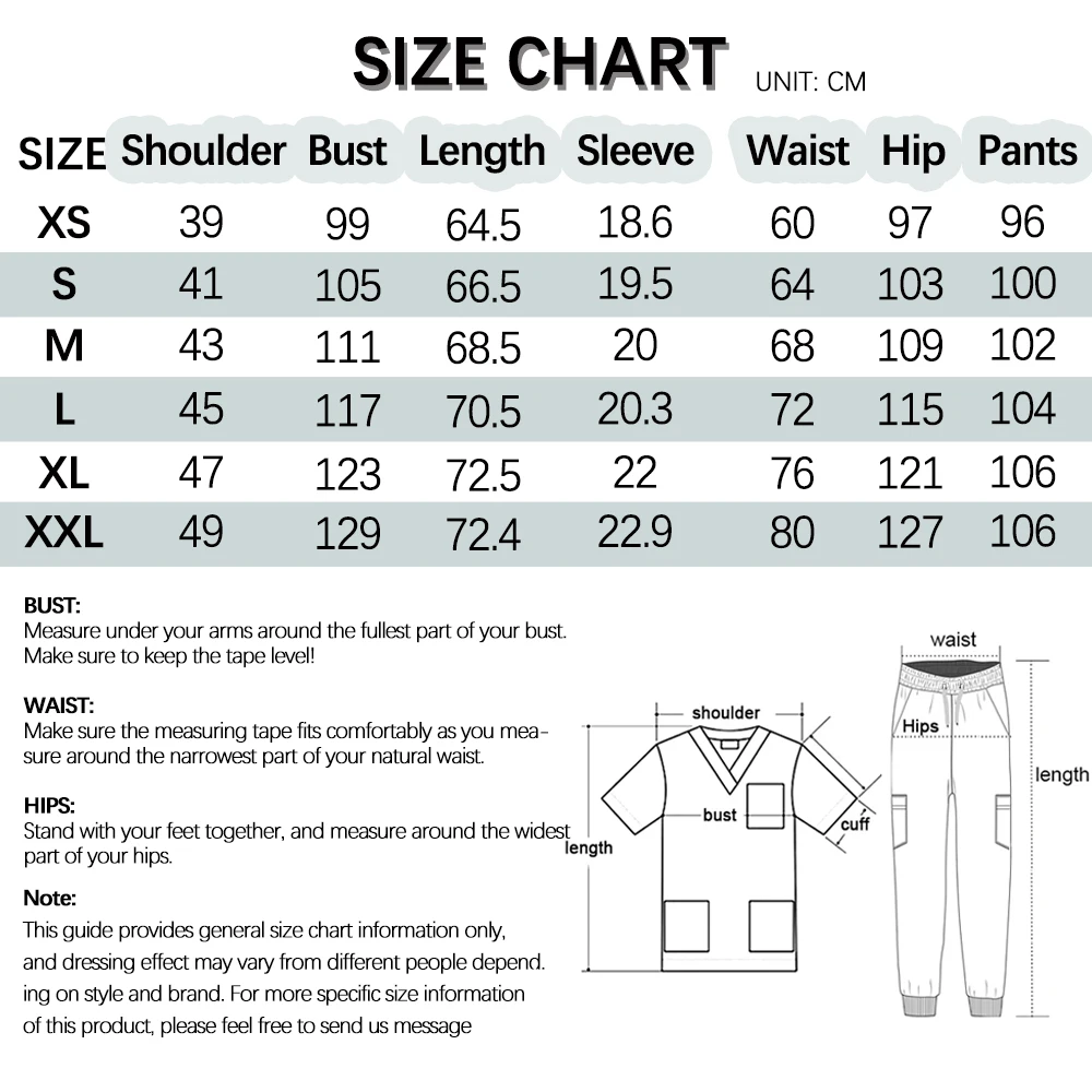 High Quality Scrub Set Medical T-shirt Pants Suits Pharmacy Beauty Salon Workwear Women Men Fashion Nursing Uniform for Hospital