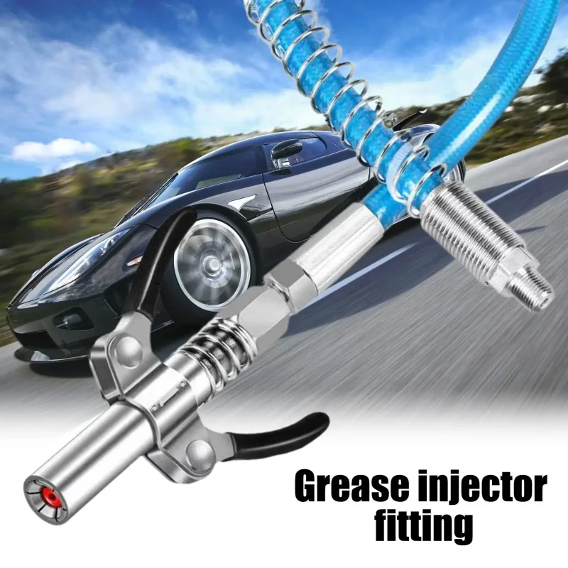 Grease Gun Coupler 10000 PSI NPTI/8 High Pressure Grease Nozzle Oil Pump Car Syringe Lubricant Tip Repair Accessories Lubricant