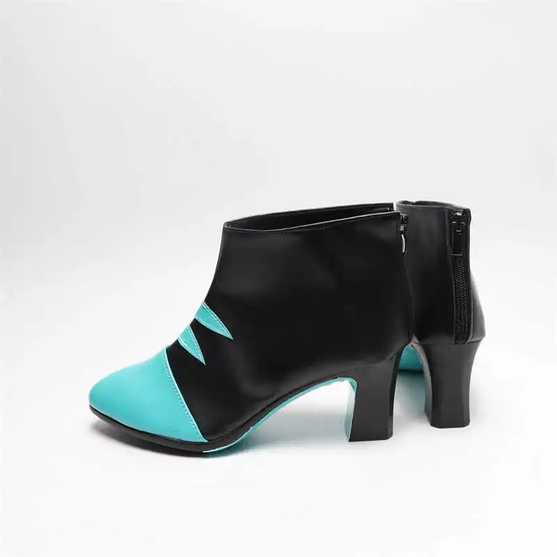 Hazbin Cosplay Hotel Vox Costume Cosplay Scarpe Stivali blu Anime