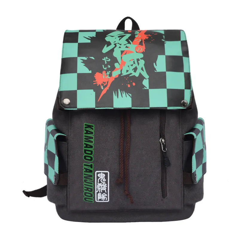 

Anime Demon Slayer Canvas Backpack Tanjiro Nezukotomioka Giyuu Agatsuma Zenitsu Printing Student Backpack Casual Knapsack Gift