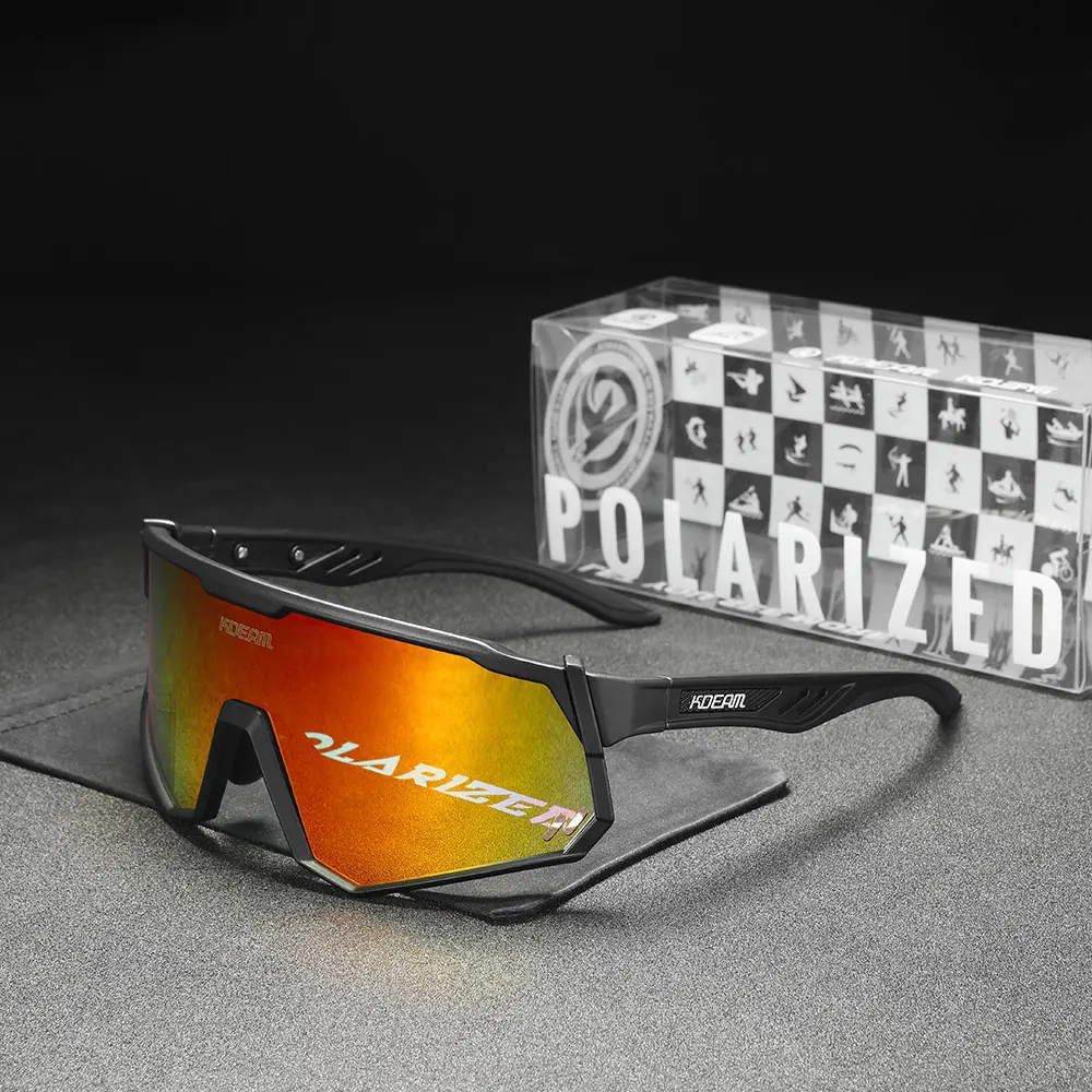 Kdeam High-End-Sports onnen brille polarisierte Herren-Fahrrad brille abnehmbarer Tr90-Rahmen und Nasen pads leicht auszu tauschen – Detail 20