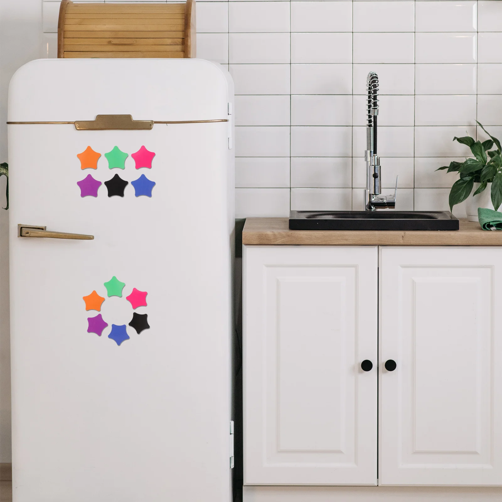 

30Pcs Refrigerator Magnets Magnetic Praise Stickers Star Shape Small Colorful Fridge Magnets for Whiteboard Office Classroom