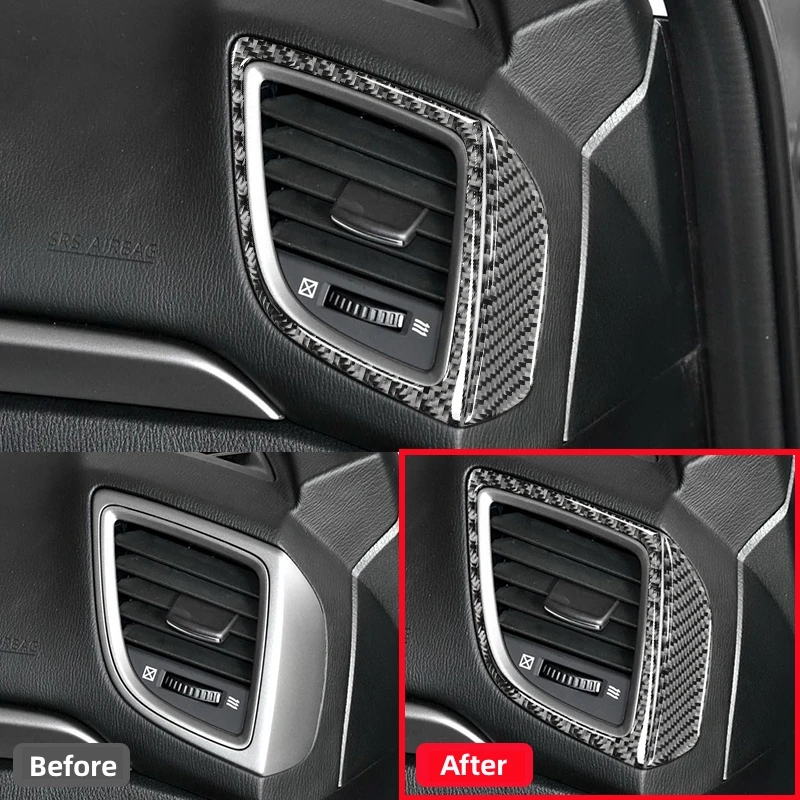 For Mazda 3 Axela 2014-2018 Air Conditioning Left and Right Air Outlet Panel Decorative Frame Sticker Car Interior Accessories