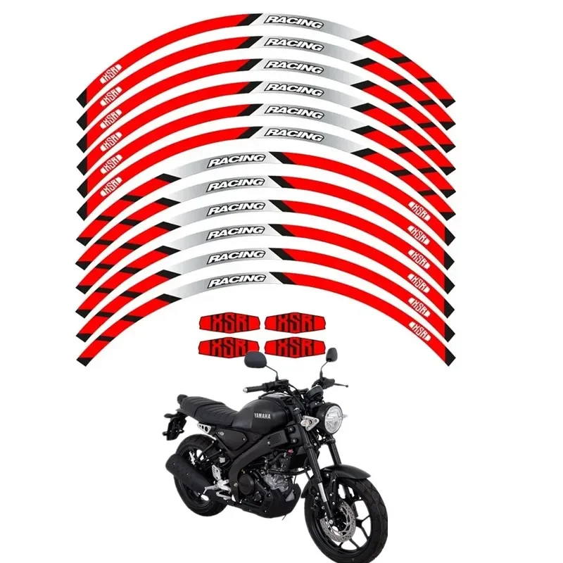 For Yamaha XSR 125 155 700 900 Motorbike Parts Contour Wheel Decoration Decal Sticker - B