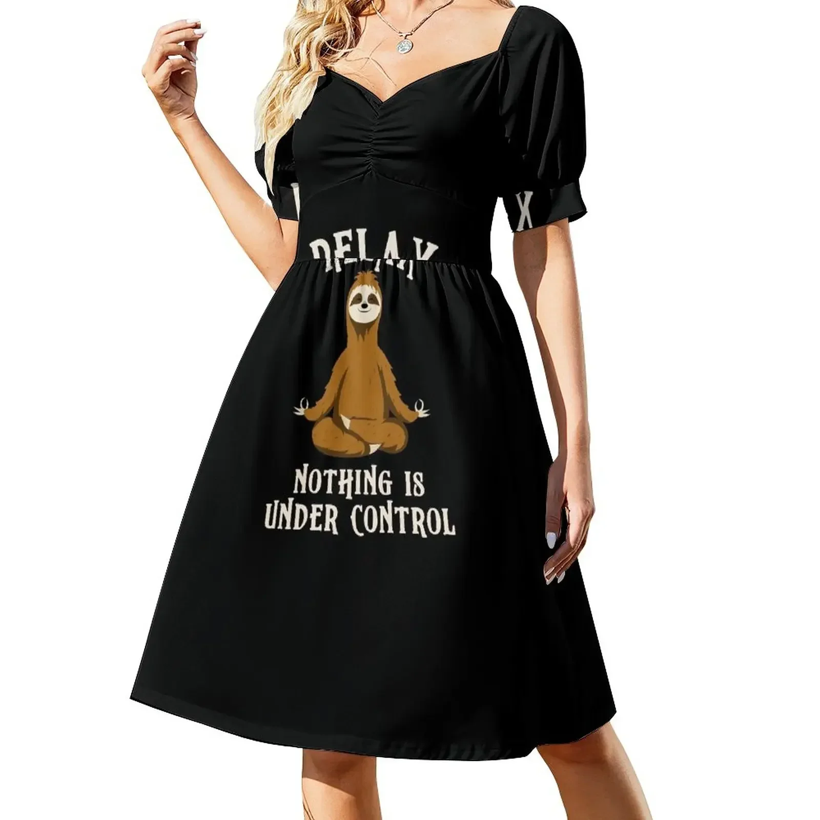 

Yoga Sloth Funny Gift Short-Sleeved Dress elegant evening dresses for women 2025 Female clothing