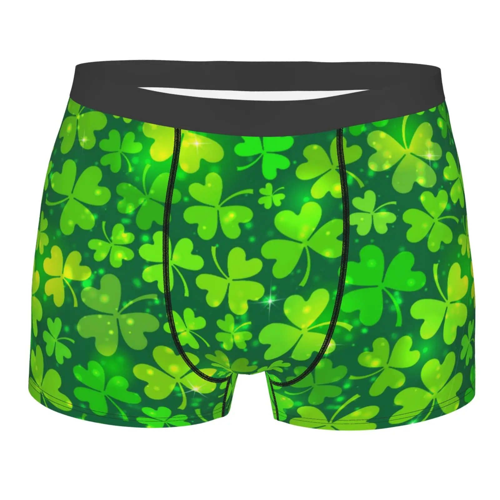 

San Patricks Clover Print Men Underwear Boxers Breathable Mens Boxershorts Men's Panties Underpants Man Boxers Briefs Trunks