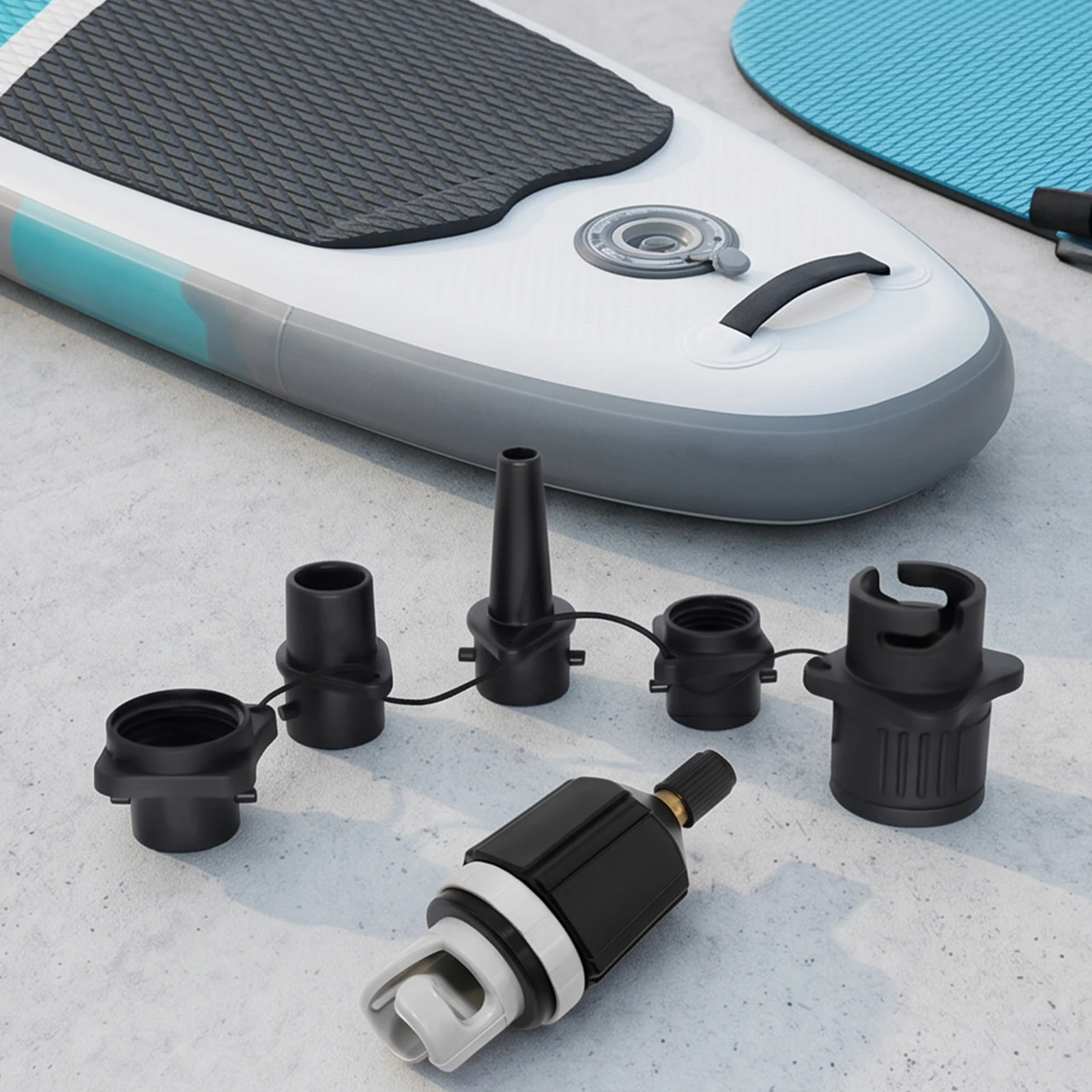 4 In 1 Paddleboard Air Nozzle Nylon Material Multifunctional Conversion Head Lightweight for SUP Paddleboards Surfboards Use