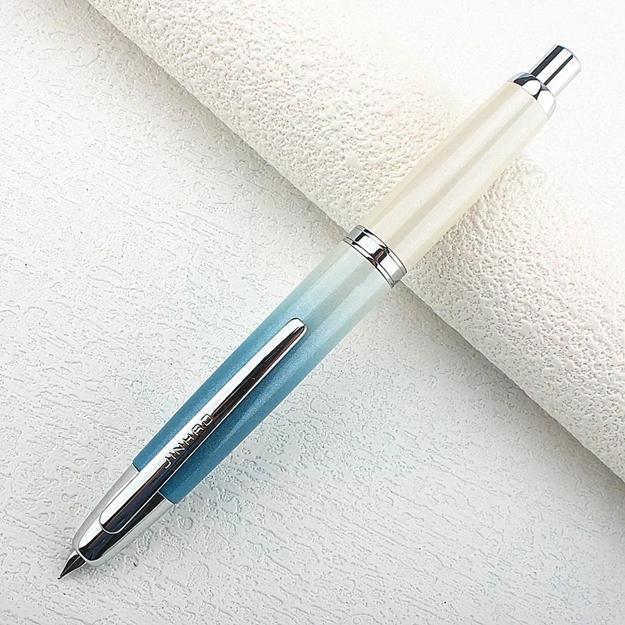 JINHAO 10 Press Fountain Pen Retractable EF/F Nib Metal with Clip Writing Ink Pen Converter School Supplies Stationery PK A1 A2