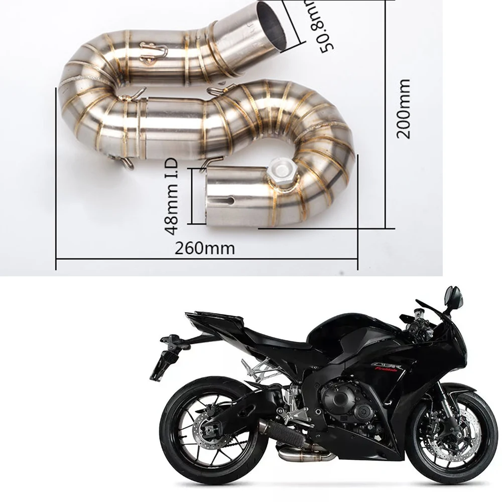 

Глушитель среднего звена мотоцикла для Honda CBR1000RR, выхлопная труба без шнуровки CBR 1000RR 2008 2009 2010 2011 2012-2016