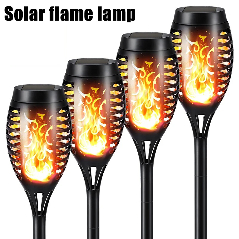 

12LED солнечный свет пламени водонепроницаемый IP54 мерцающее пламя открытый сад двор газон путь патио торшер украшение на солнечной энергии