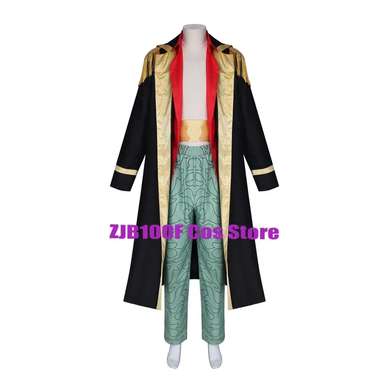 Marshall D Teach Cosplay Anime Blackbeard Costume Uniform Trench Hat Suit Halloween Party Role Play Outfit for Men