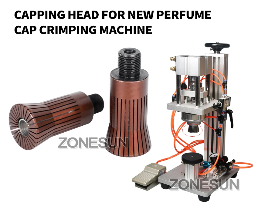 ZONESUN Capping Head for New Perfume Cap Crimping Machine Capper, Metal Cap Press Machine Capping Machine