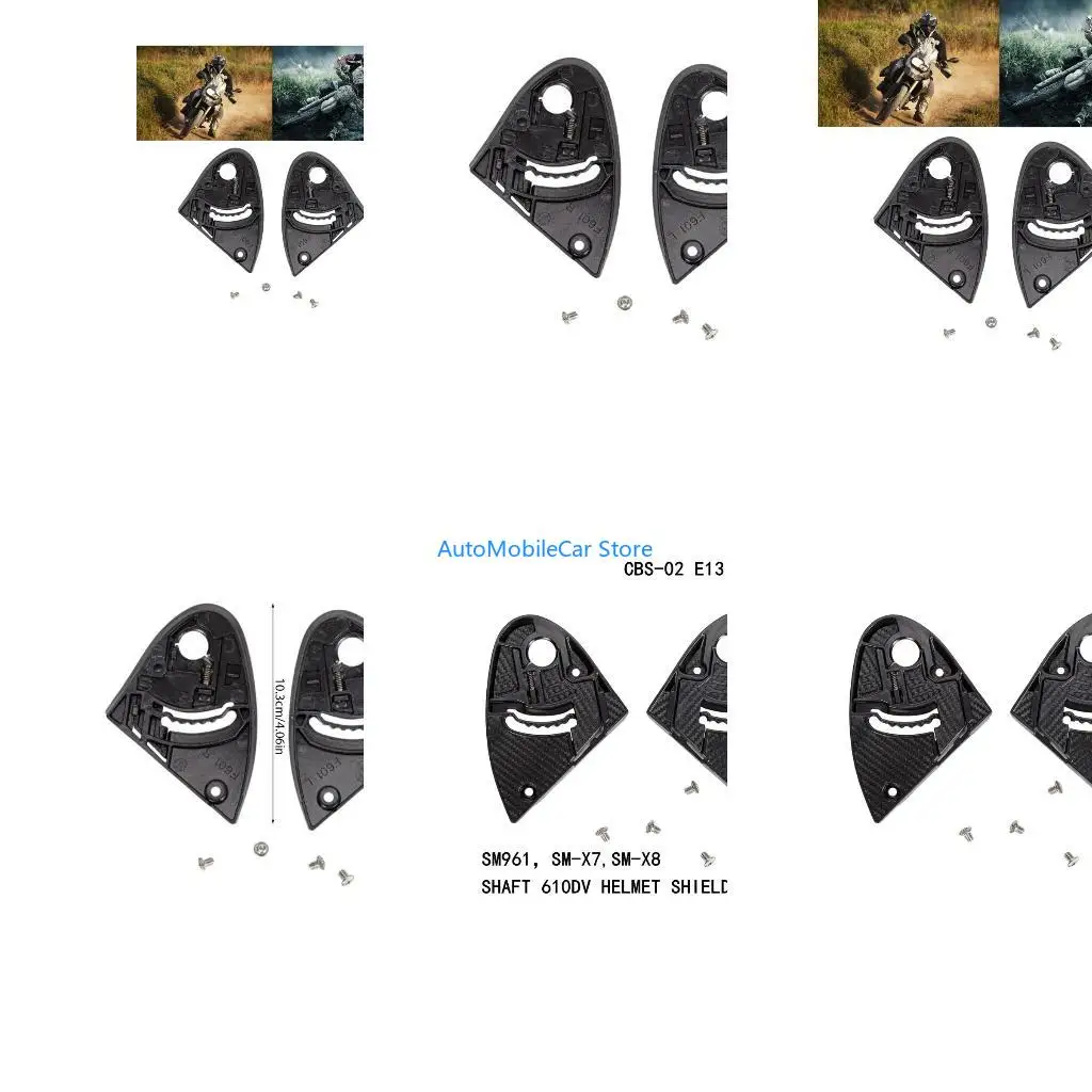 G8TE Motorbike Helmet Screen Lens Visors Mounting Fix Bracket Lens Holder For GXT601 602 DV610 Motorcyclists 2pcs