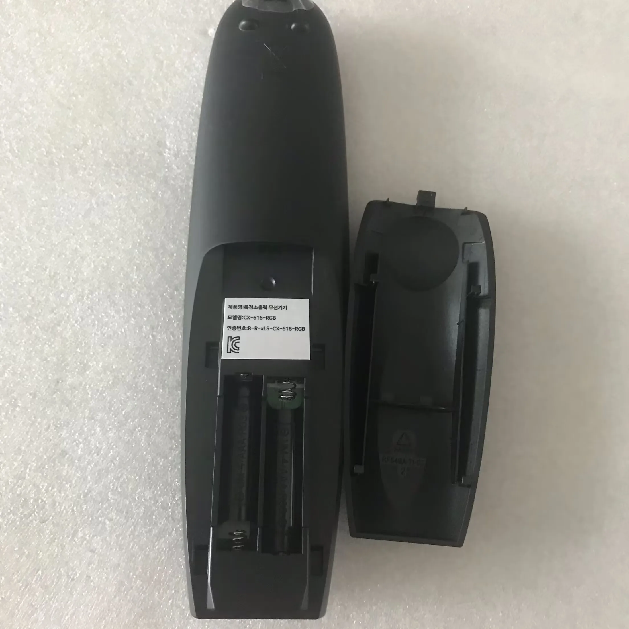 Original CX-616-RGB TV remote control with Netflix, YouTube, Prime Video shortcut keys, Korean language button, and voice contro