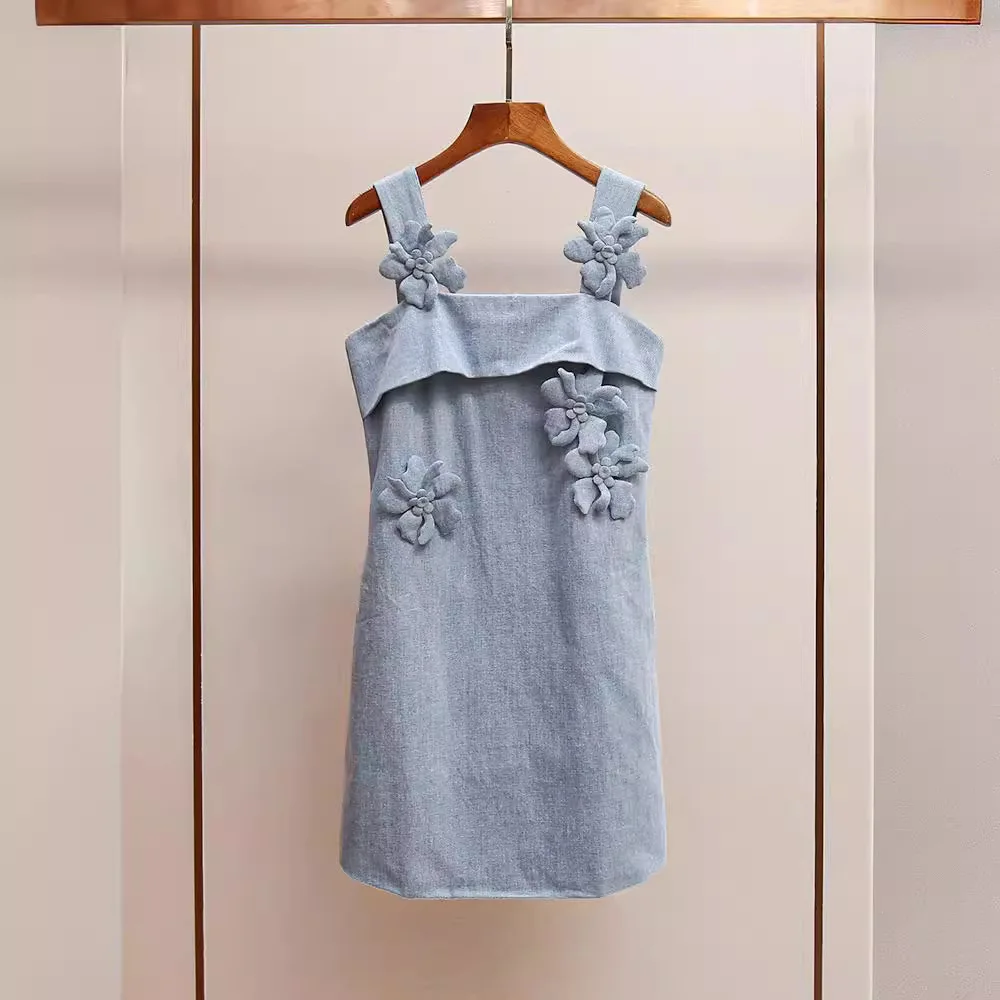 

MaSande High-End Women's Faion Handmade 3D Flower Waist-Cinching Strap Dr Luxury mat Commute Sle ort...