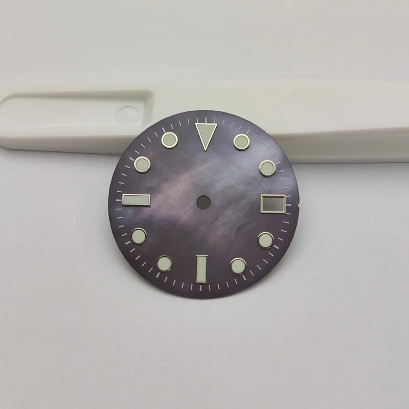 28.5mm green Purple blue White Solid color Luminous sterile single date for NH35 NH36 movement watch dial parts