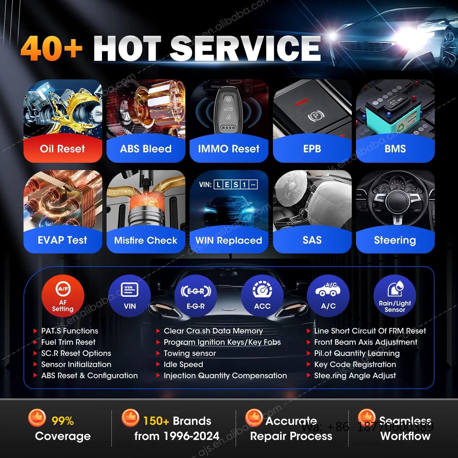 Autel MaxiCOM MK900 BT Car Diagnostic Tool MK808 MK900BT MK808BT Altar MK 808 900 MK900-BT Vehicle Auto Full System OBD2 Scanner view 5