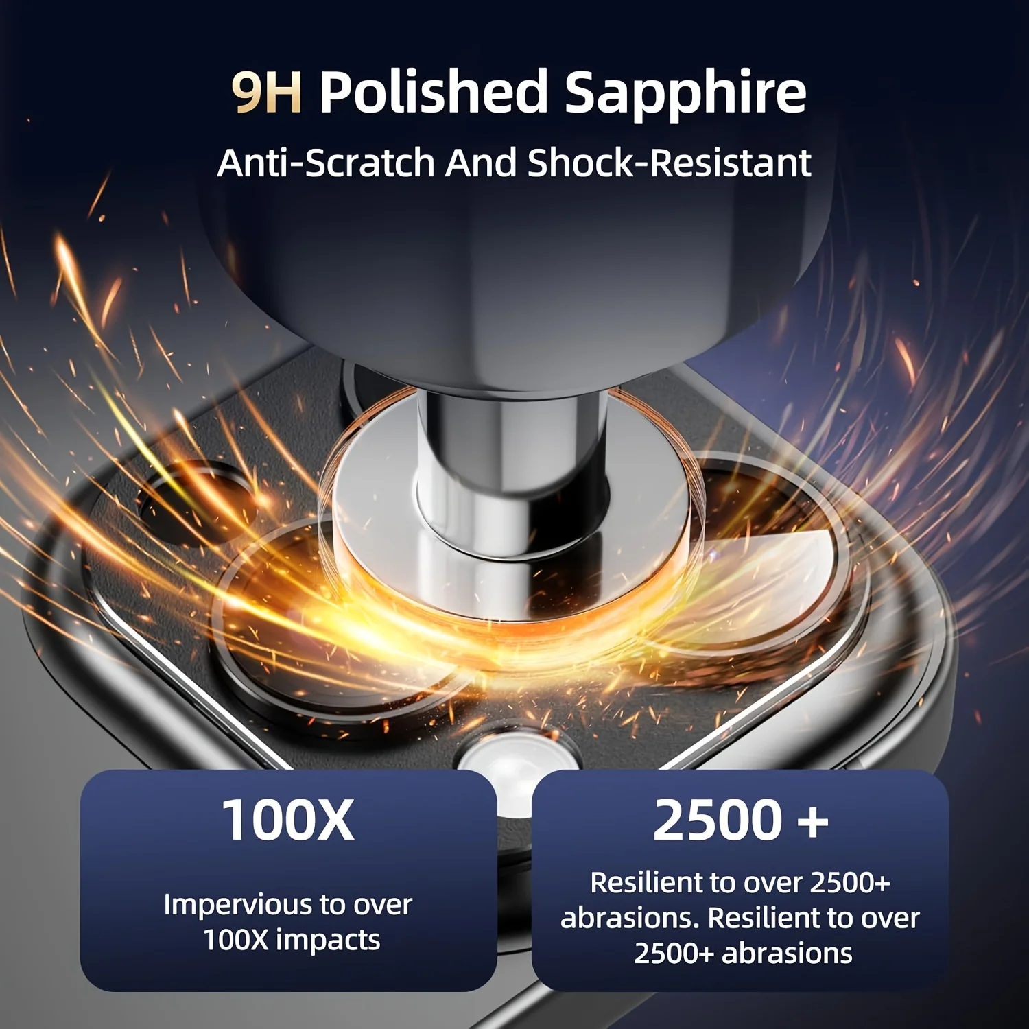 1 Pcs Metal Ring Tempered Glass Camera Lens Screen Protecto Compatible With 16/15/14, Full Coverage Protection