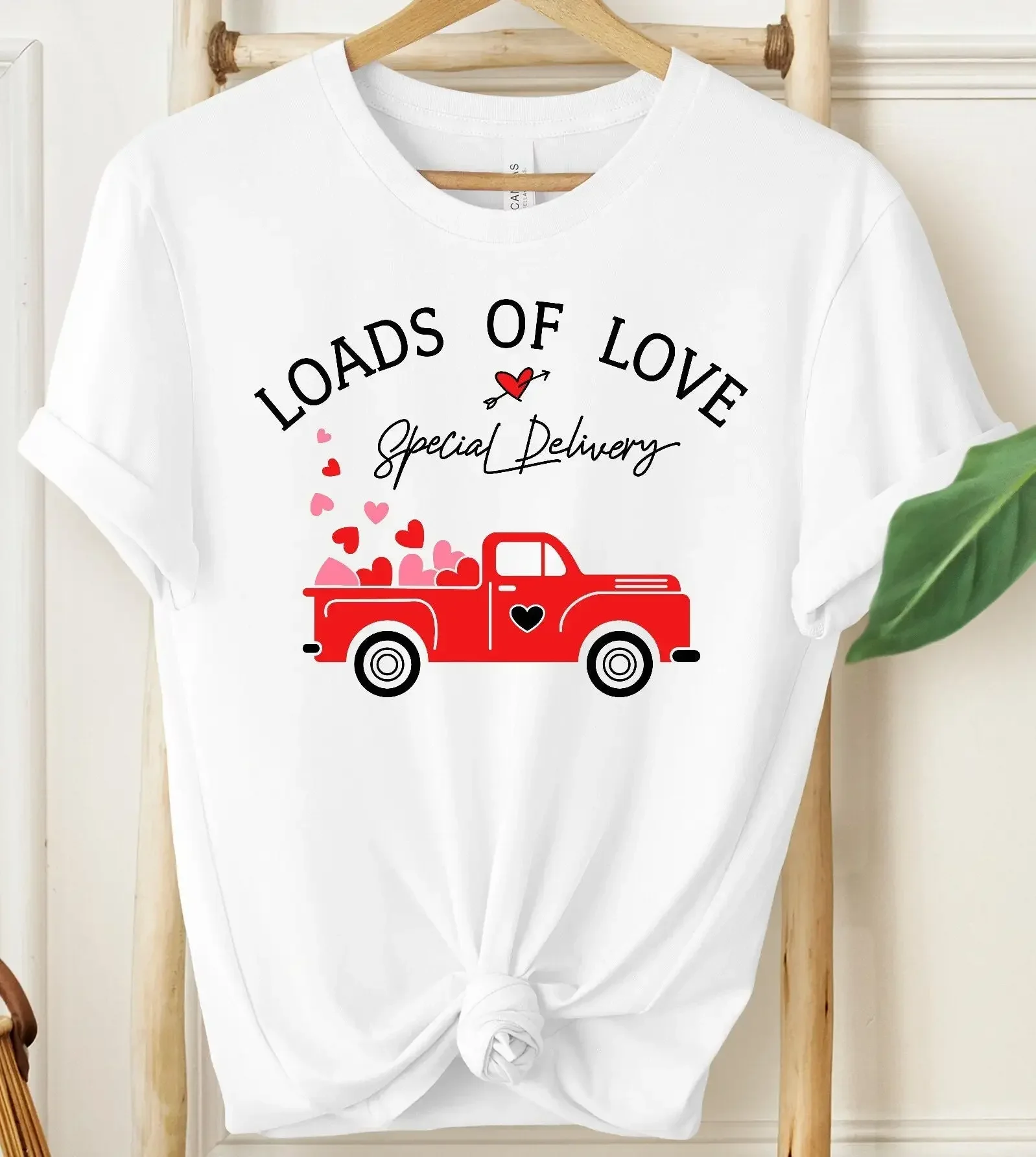 Loads Of Love T Shirt Valentines Day Truck Couple Matching
