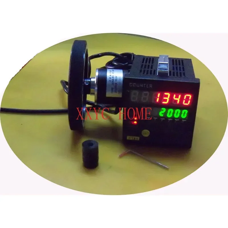 Double digital meter, reversible addition and subtraction, meter meter + encoder + meter wheel, 600-2000 pulses