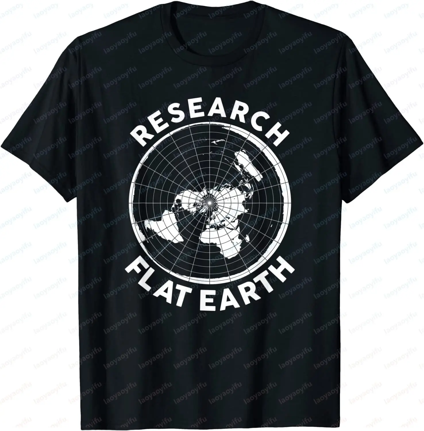 Research on The Conspiracy Theory of The Flat-earth T-shirt, Gift T-shirt, Men's/women's Short-sleeved Tops