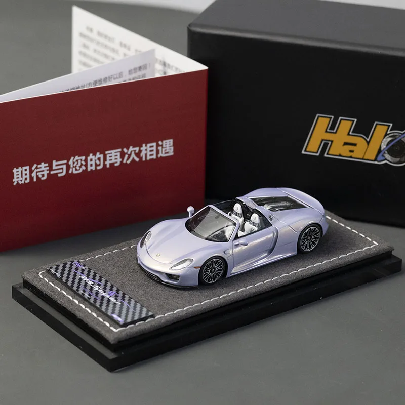 Halo 1:64 918 spyder limited edition 99 die-cast simulation resin car model, Boys' toy, adult collectible ornament.