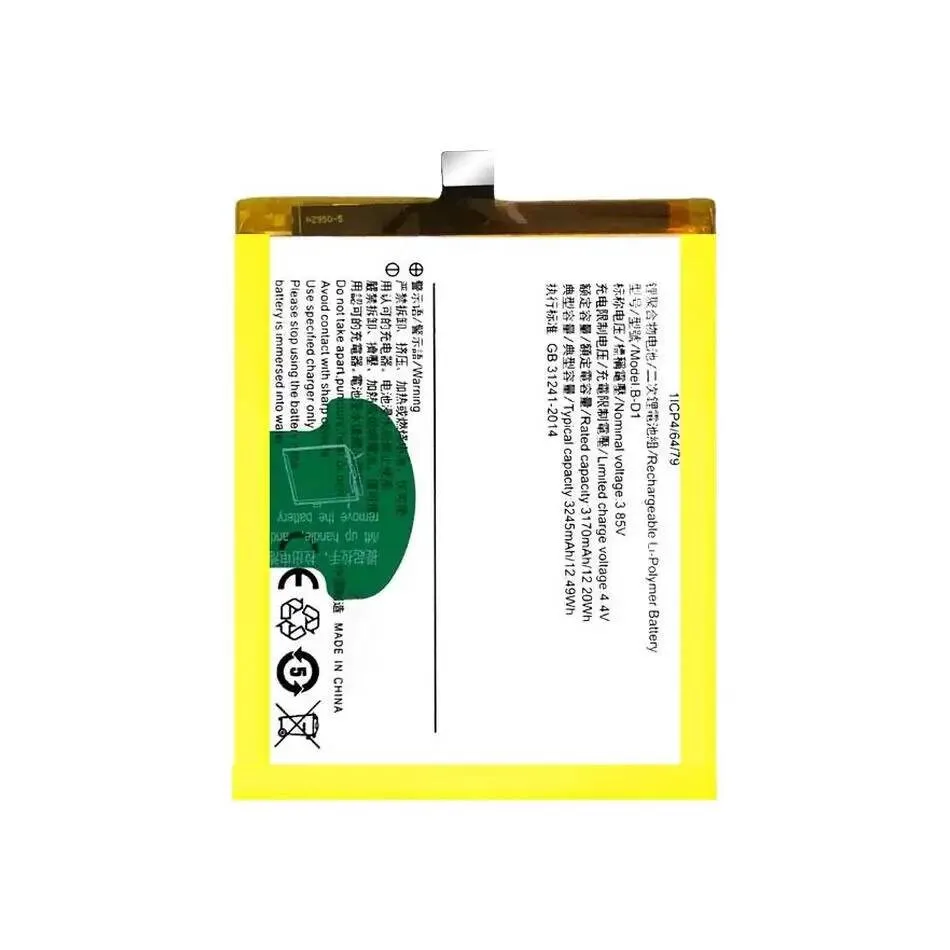 Strong Compatibility B-D1 3245Mah For Vivo X20 X20A X20L Mobile Phone Battery Long Lasting