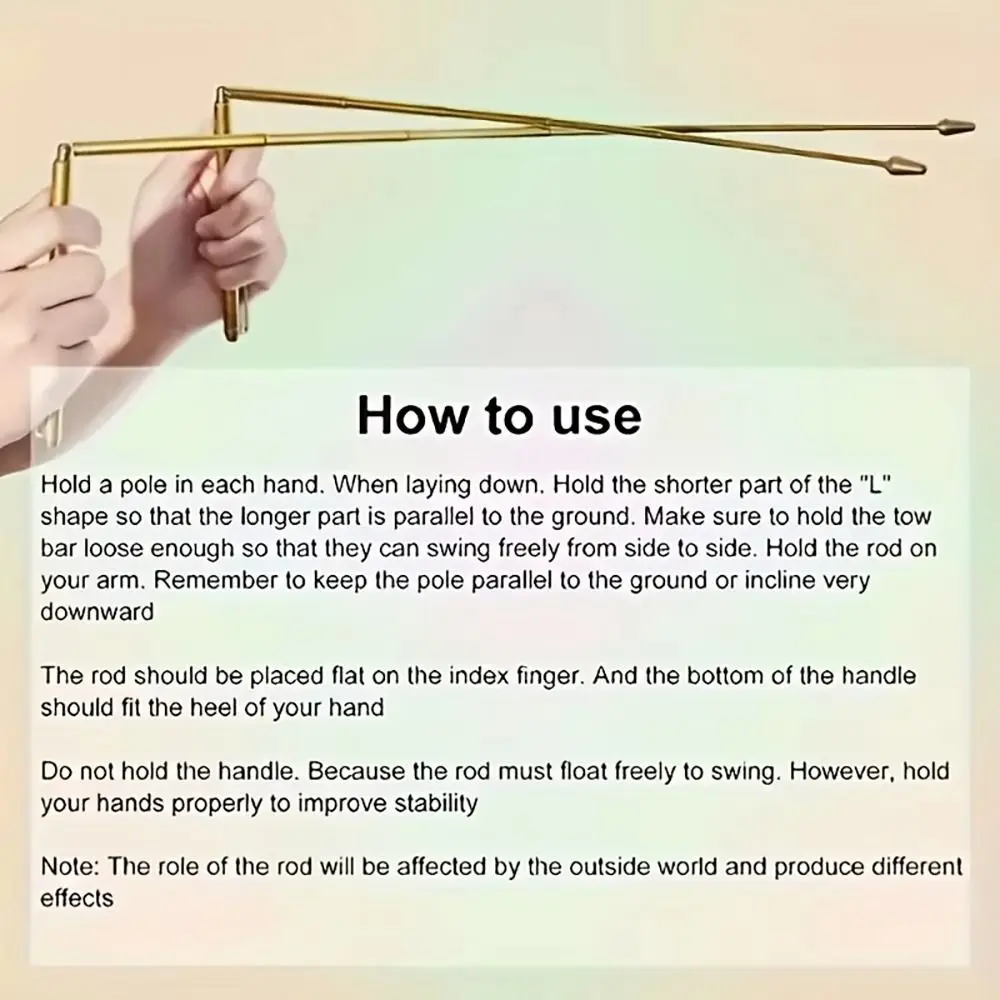 1Pcs Brass Alloy Dowsing Rods Metal Pen Shape Retractable Detector Rod Retractable Portable Divining Rods for Detecting Water view 4