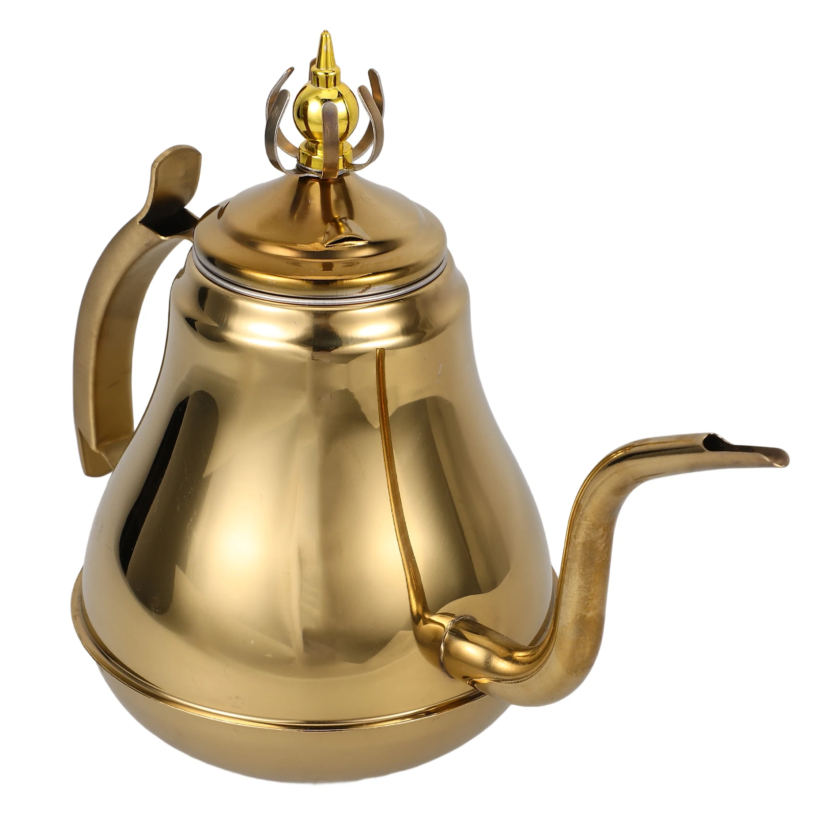 

Stainless Steel Tea Pot Gooseneck Infuser Teaware Modern Exquisite Molding Heat Cold Resistant Home Office Use