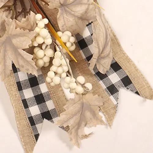 Decorative Wreath, Fall Wreaths for Front Door Outdoor Fall Decorations for Porch Autumn Large Wreath for Halloween
