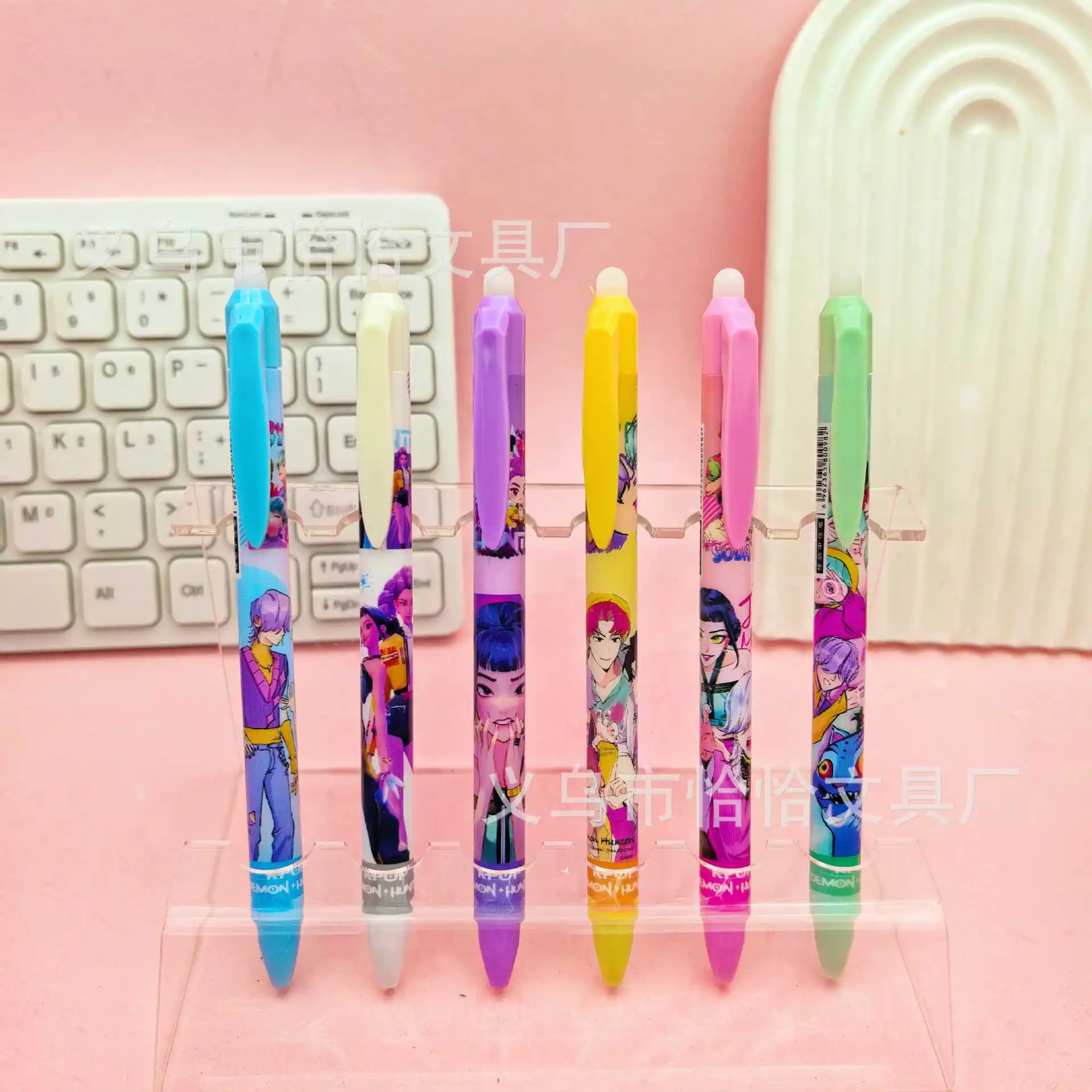 Nouveau stylo gel effaçable Kpop Demon Hunter 0,5 mm - stylo à friction à encre noire réutilisable, idéal pour les fournitures de bureau