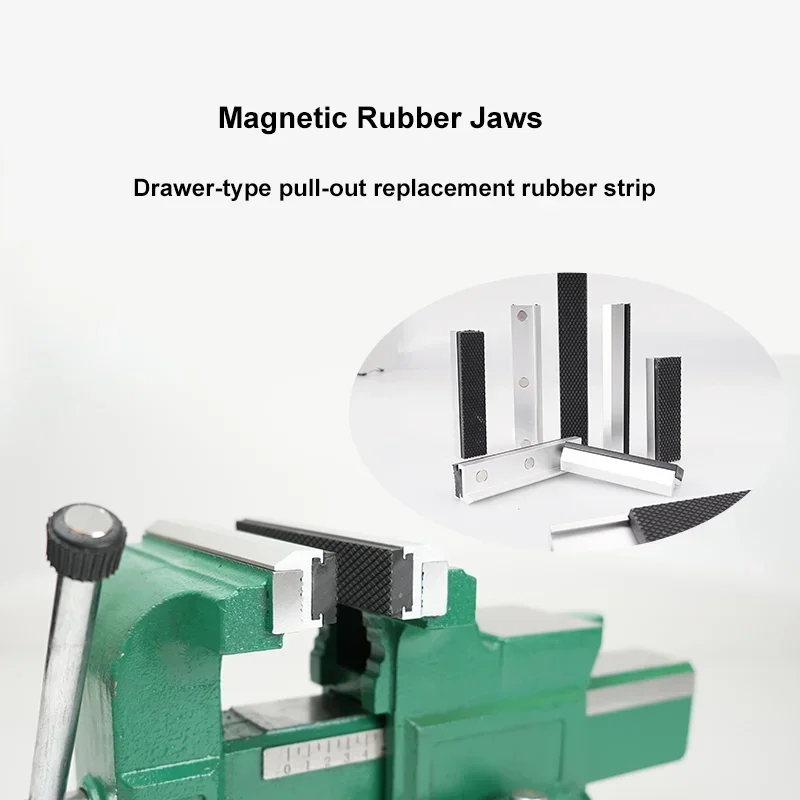Magnetic Aluminium Alloy Rubber Vise Jaws Pads Universal 4 5 6 Inch Soft Vise Jaws Covers Protector for Any Metal Vise
