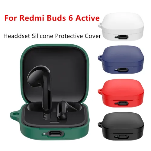 Funda protectora de silicona para Redmi Buds 6, funda protectora para auriculares inalámbricos activos, carcasa antipolvo