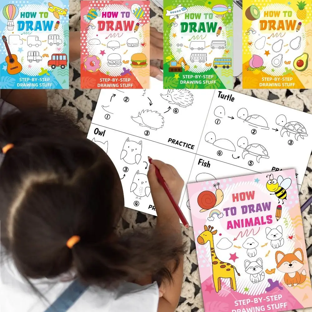 絵を描く方法絵画ブック楽しい落書き教育テーマぬり絵早期学習漫画シンプルな落書きスケッチブック