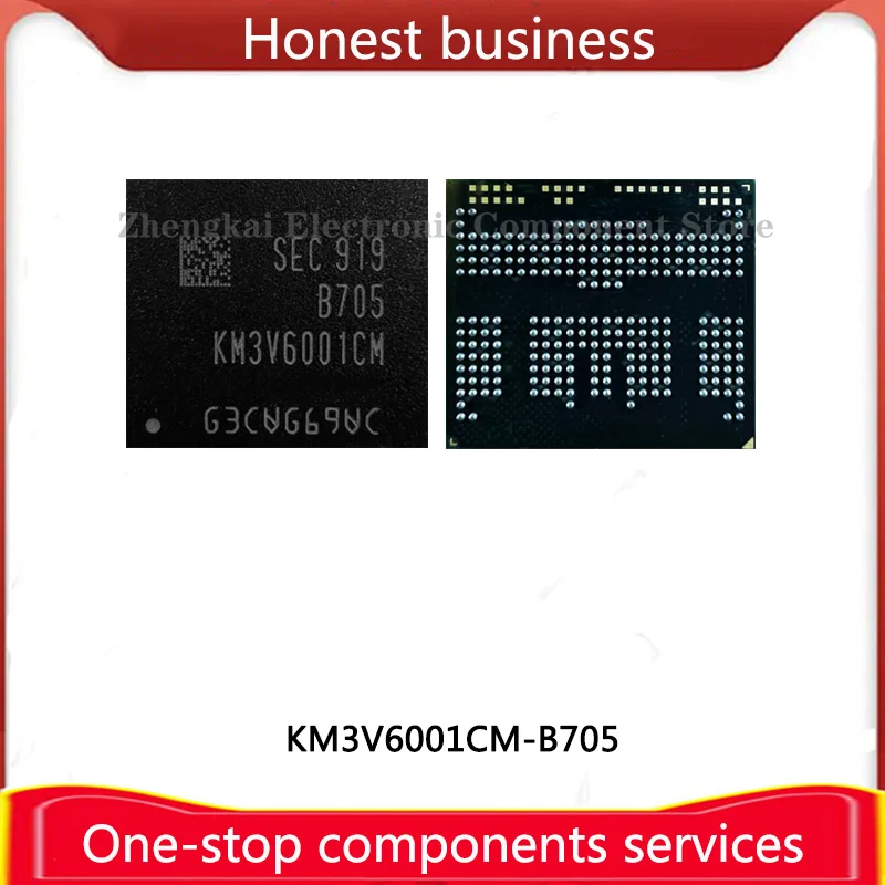 KM3V6001CM-B705 100% Working 100% Quality EMCP 128G+48 BGA254 Chip Mobile Phone Hard Disk Memory Computer Storage KM3V6001CM