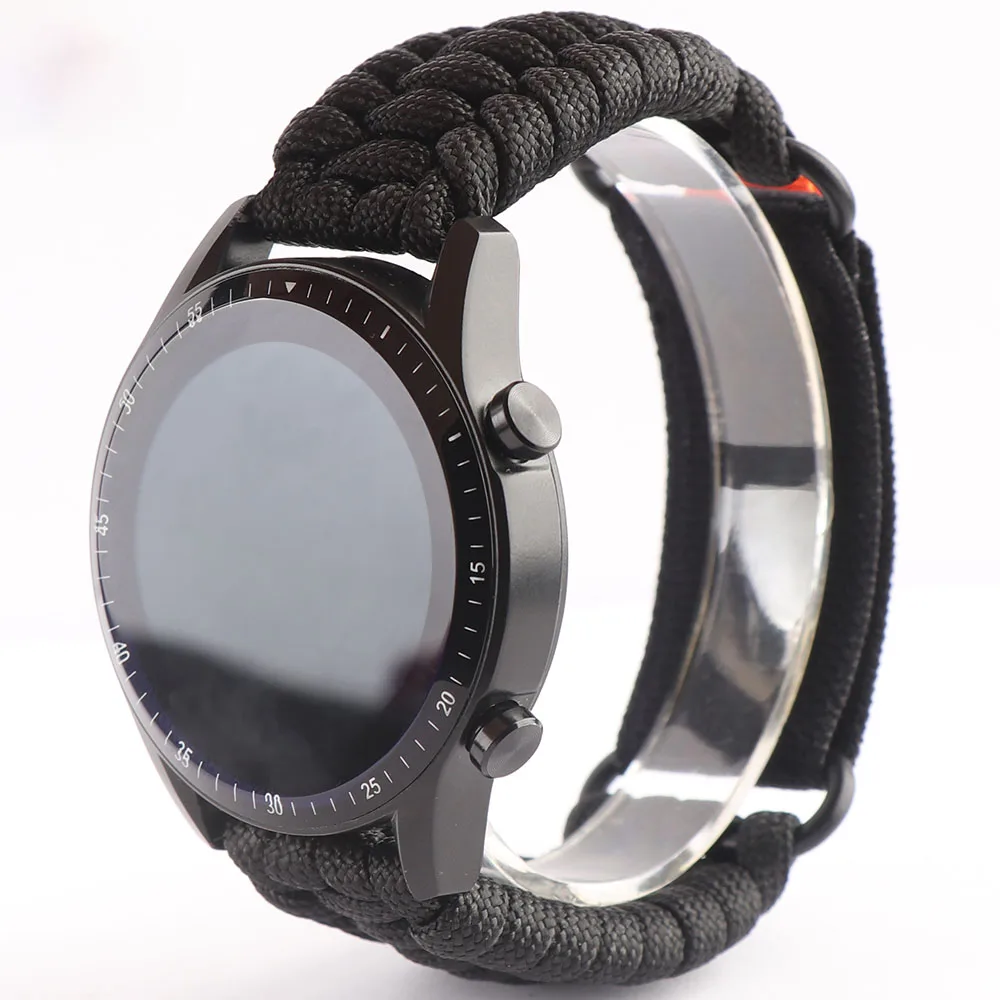 20 mm 22 mm Nylon-Schlaufenarmband für Samsung Galaxy Watch Band 7 6 5 4 5 Pro Classic Loop-Einstellarmband Huawei GT 2 3 4 5 Pro