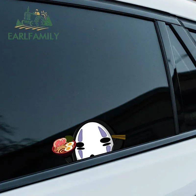 EARLFAMILY 13cm x 7.6cm for Japanese Cartoon Peeker Car Stickers Anime Laptop Chibi Waterproof JDM Decal Windows Campervan