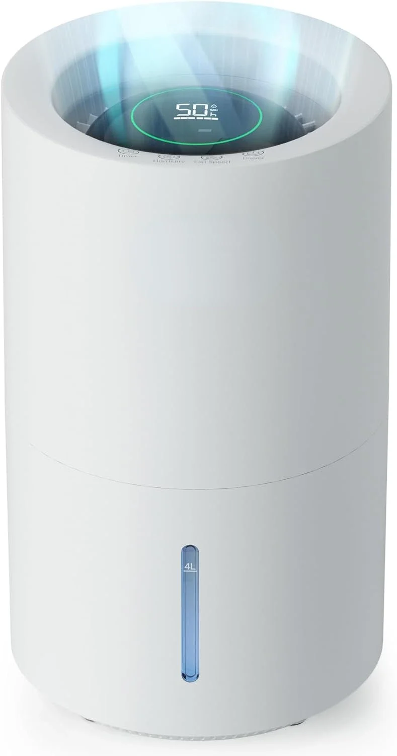 

Healthy Humidity Top Fill Evaporative Humidifier with Ag+ Technology for Bedroom, Cleaner Moisture and Air