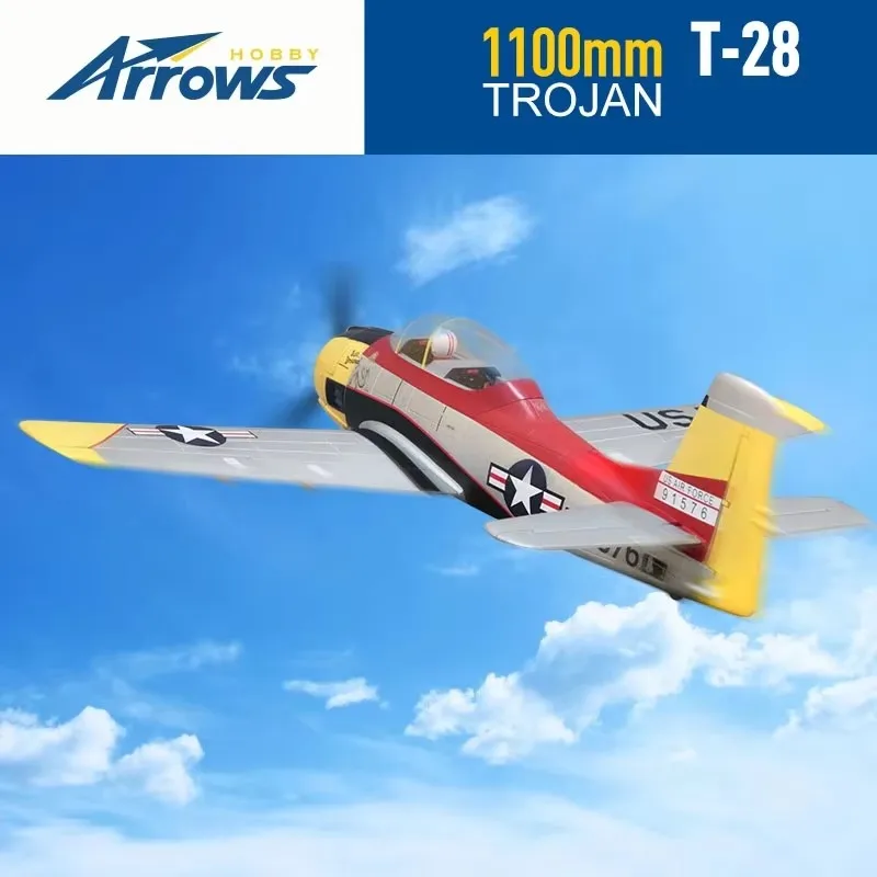 Blue Arrow RC Airplane 1100mm T-28 T28 Trojan PNP Radio Control Aircraft Assembled Fixed Wing Hobby Like A Real Plane T 28